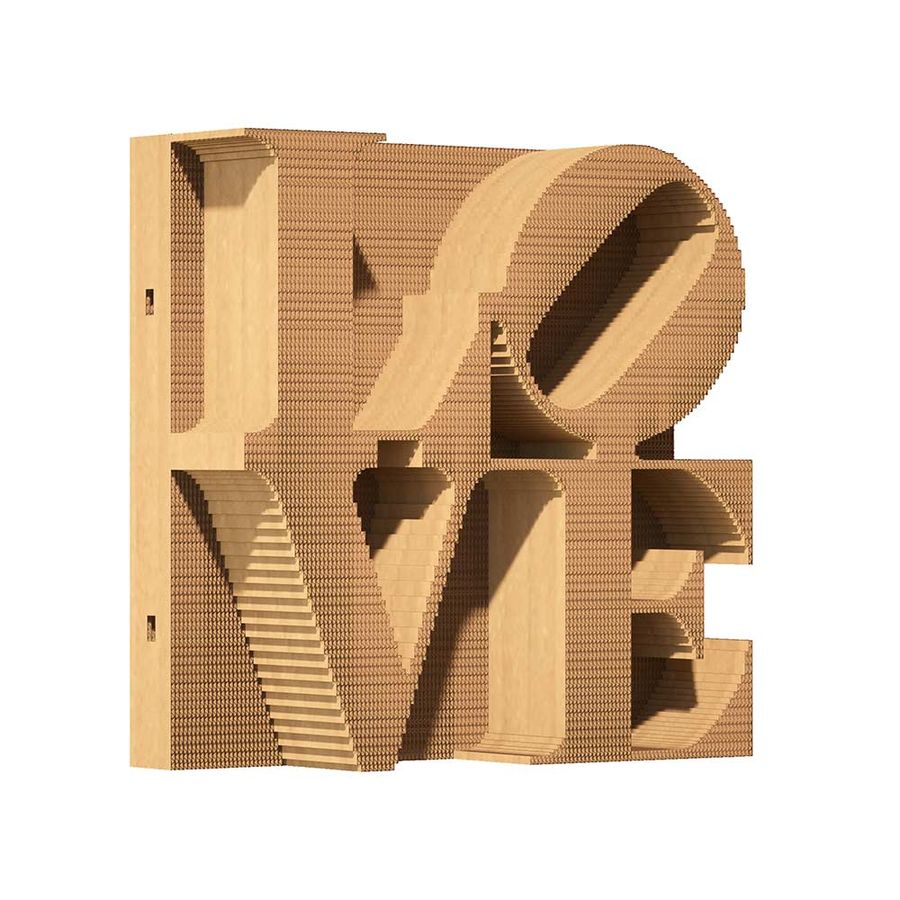 Картонний 3D пазл LOVE