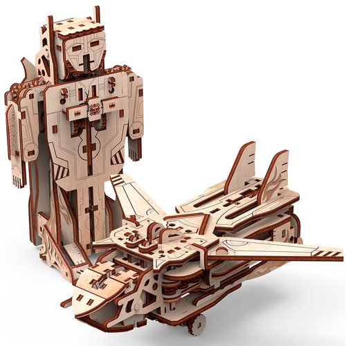 Механический 3D пазл Трансформер Робот-самолёт Mr.Playwood