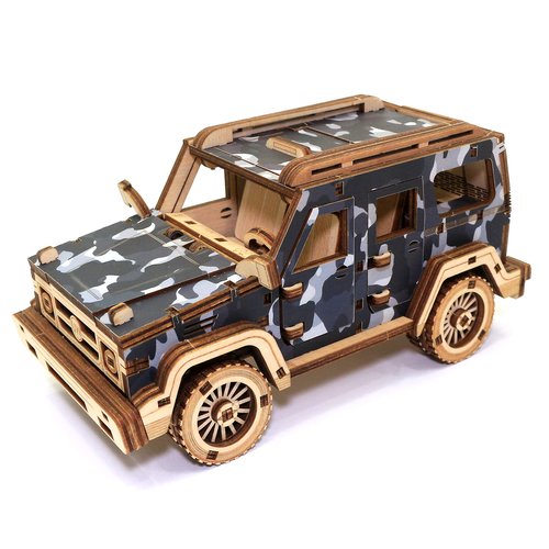 Механічний 3D пазл Джип Мисливець Jeep Hunter UnityWood