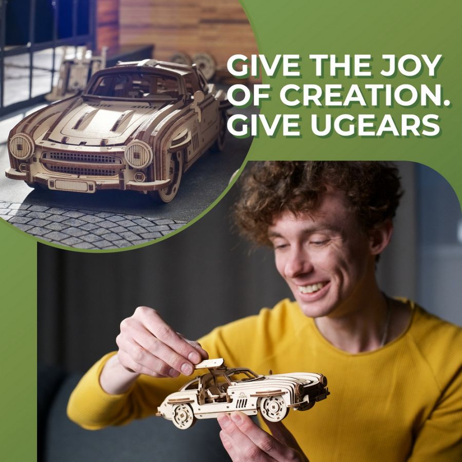 Механічна модель Крилате спорткупе UGEARS