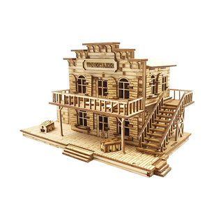 Дерев'яний 3D-пазл конструктор Desert Cabin на дикому заході