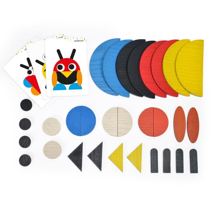 Фігурна мозаїка з дерева для дітей 30 ел.