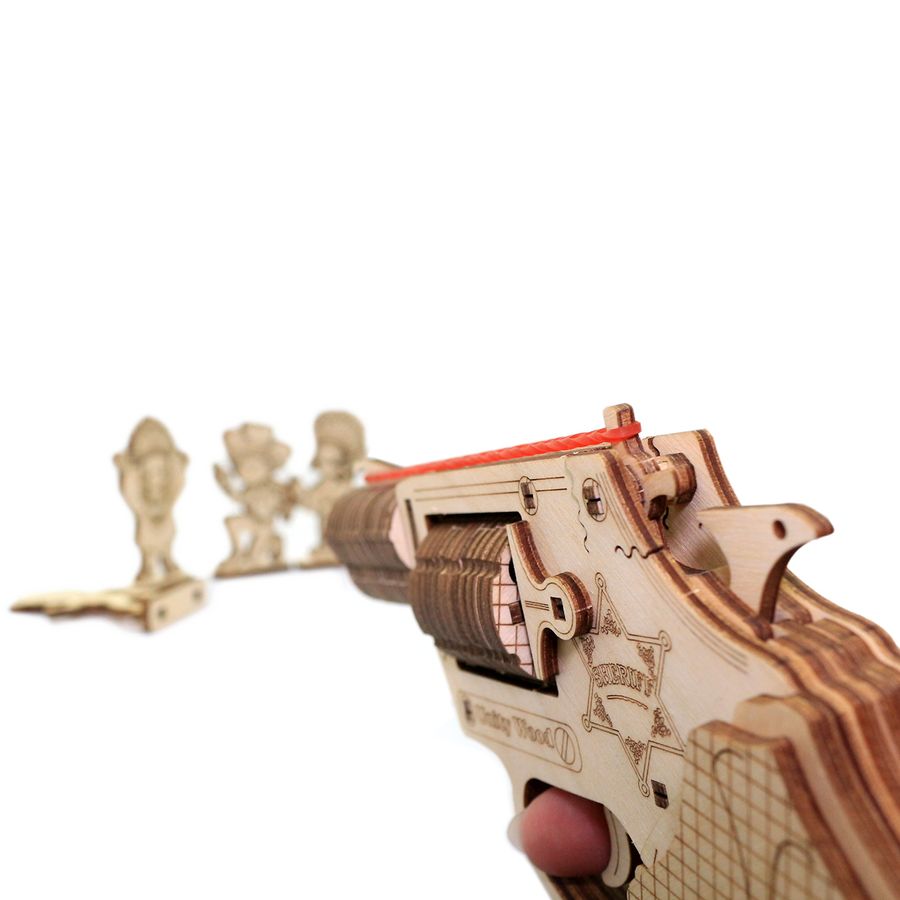 Механічний 3D пазл Револьвер Рейнджер з мішенями UnityWood