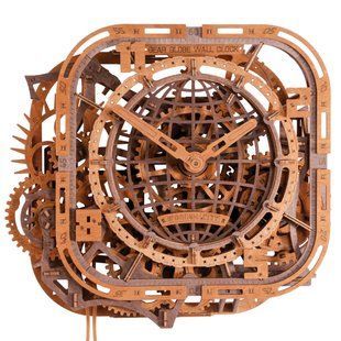 Механічний 3D пазл Gear Globe Wall Clock WOODEN.CITY | Годинник-глобус