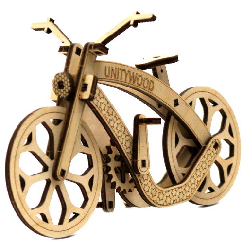 Механічний 3D пазл Велосипед Unitywood