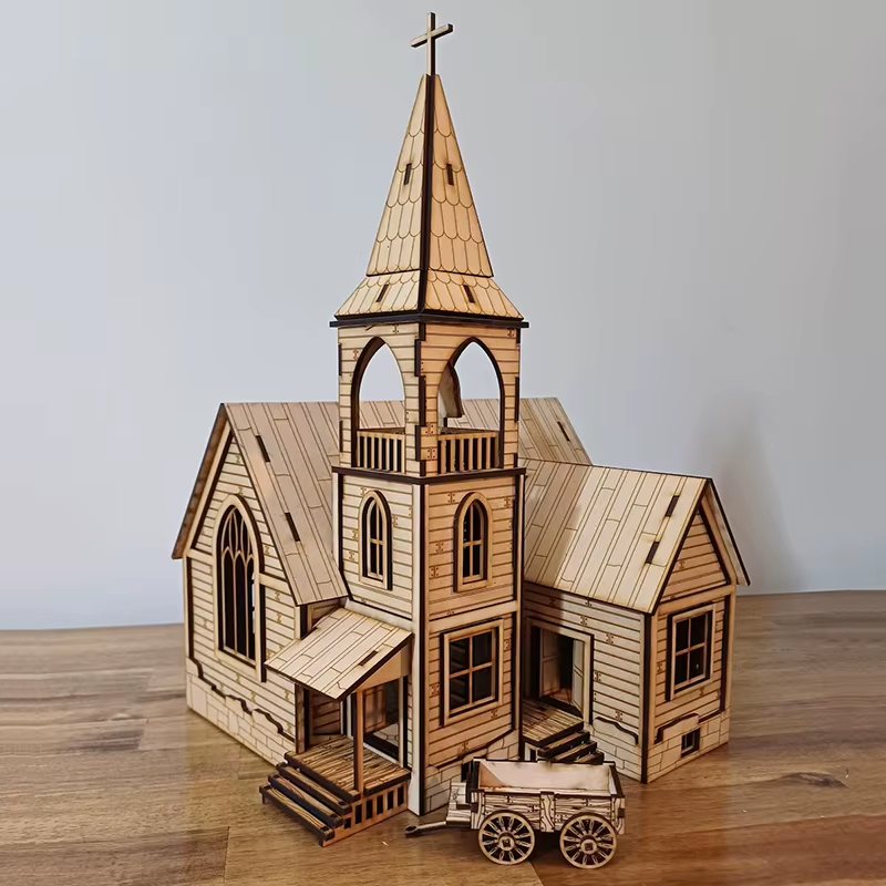Дерев'яний 3D-пазл конструктор Церква
