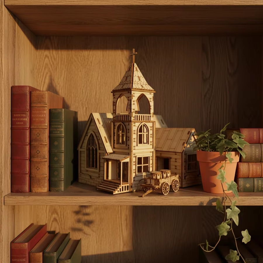 Дерев'яний 3D-пазл конструктор Церква