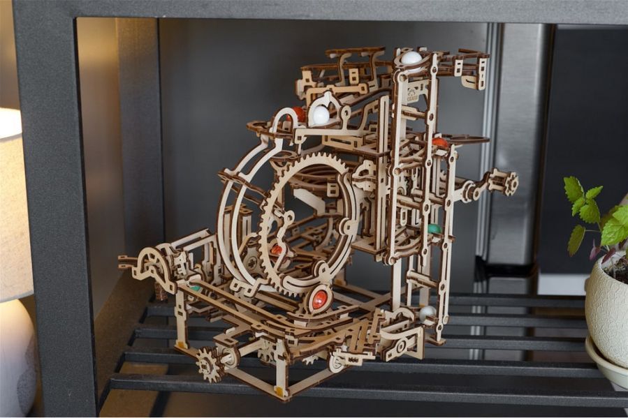 Механічний 3D пазл Марбл-траса Ступінчатий підйомник UGEARS