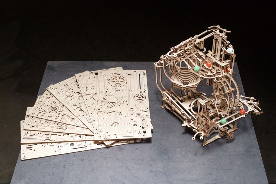 Механічний 3D пазл Марбл-траса Ступінчатий підйомник UGEARS