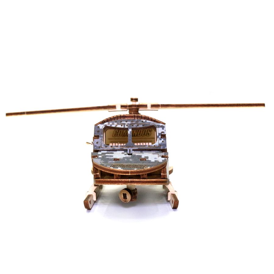Механічний 3D пазл Вертоліт Хьюї Helicopter Huey UnityWood